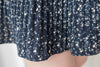 Navy Floral 細百褶小波浪裙擺裙褲, Skirt/ SK8612