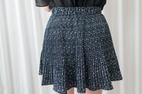 Navy Floral 細百褶小波浪裙擺裙褲, Skirt/ SK8612