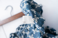 [限量現貨回歸] Cotton Flower 牛仔色橡筋腰花紋三層傘裙, Skirt/ SK8617