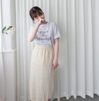 Moon Bathing 浪漫詩句文字,Tee/ TP8776 (honeydew sold out)