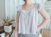 Ruffle 方領小袖高腰線, Blouse/ BU8831 (white sold out)