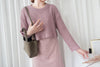 Cherish Knit 粉色短針織背心裙兩件套, SET/ DS9109