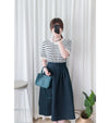 [超熱賣款式 限時加開訂貨✨］Navy Belt 方釦腰帶後橡筋傘形半身裙, Skirt/ SK8636