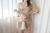 Bouquet 優雅杏果花束修身束裙擺連身裙, Dress/ DS9108