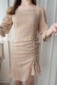 Bouquet 優雅杏果花束修身束裙擺連身裙, Dress/ DS9108