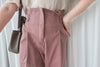 High Waist 設計感腰身高腰顯瘦闊鬆, Pants/ PT8354 (palevioletred soldout)