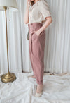 High Waist 設計感腰身高腰顯瘦闊鬆, Pants/ PT8354 (palevioletred soldout)