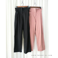 High Waist 設計感腰身高腰顯瘦闊鬆, Pants/ PT8354 (palevioletred soldout)