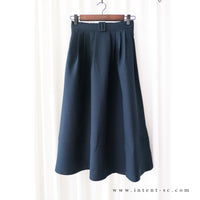 [超熱賣款式 限時加開訂貨✨］Navy Belt 方釦腰帶後橡筋傘形半身裙, Skirt/ SK8636