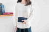 【現貨限量回歸 GreyishBlue/White】Pleated Sleeve 簡約雪紡漸細百褶手袖, Blouse/ BU8856