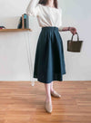 【現貨限量回歸 GreyishBlue/White】Pleated Sleeve 簡約雪紡漸細百褶手袖, Blouse/ BU8856