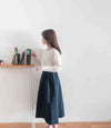 【現貨限量回歸 GreyishBlue/White】Pleated Sleeve 簡約雪紡漸細百褶手袖, Blouse/ BU8856