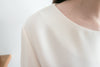 【現貨限量回歸 GreyishBlue/White】Pleated Sleeve 簡約雪紡漸細百褶手袖, Blouse/ BU8856