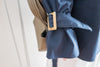 Navy 深藍單排鈕中短款風衣, Jacket/ JK8094
