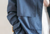 Navy 深藍單排鈕中短款風衣, Jacket/ JK8094