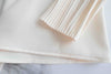 【現貨限量回歸 GreyishBlue/White】Pleated Sleeve 簡約雪紡漸細百褶手袖, Blouse/ BU8856