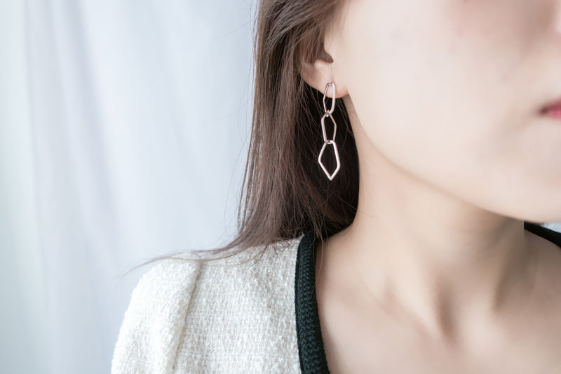 Silver made, loops earrings/ ER8276
