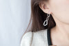 Silver made, loops earrings/ ER8276