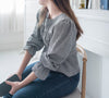 Secret Check 皺條紋暗格橡筋修腰, Blouse/ BU8872 (black sold out)