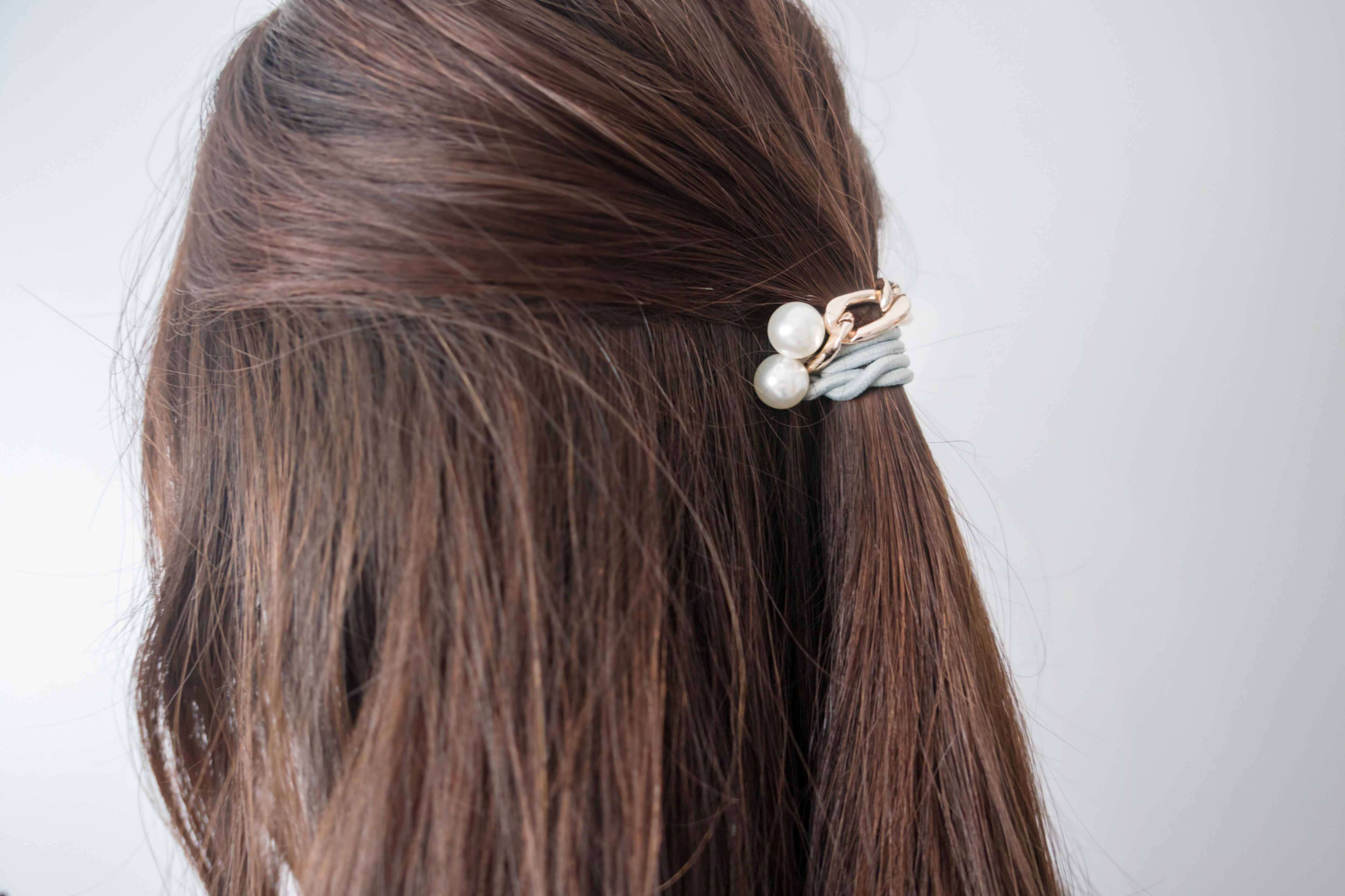 Chain Pearl, Bracelet & Hairband/ HA8115 (Beige sold out)