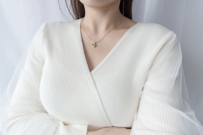 Crystal Clip, Necklace/ NL8137 (rosegold sold out)