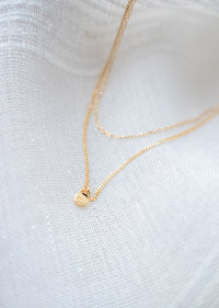 Silver-made minimal double loop, Necklace/ NL8145