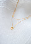 Silver-made minimal double loop, Necklace/ NL8145