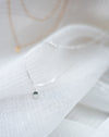 Silver-made minimal double loop, Necklace/ NL8145
