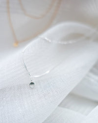 Silver-made minimal double loop, Necklace/ NL8145