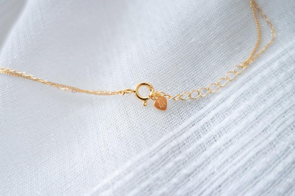 Silver-made minimal double loop, Necklace/ NL8145