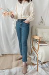 Rosegold Button 全條彈性玫瑰金鈕扣修身直腳, Jeans/ PT8365