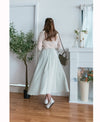 Silk Smooth 四色絲滑質料顯瘦傘形長裙, Skirt/ SK8673 （black/mint sold out)
