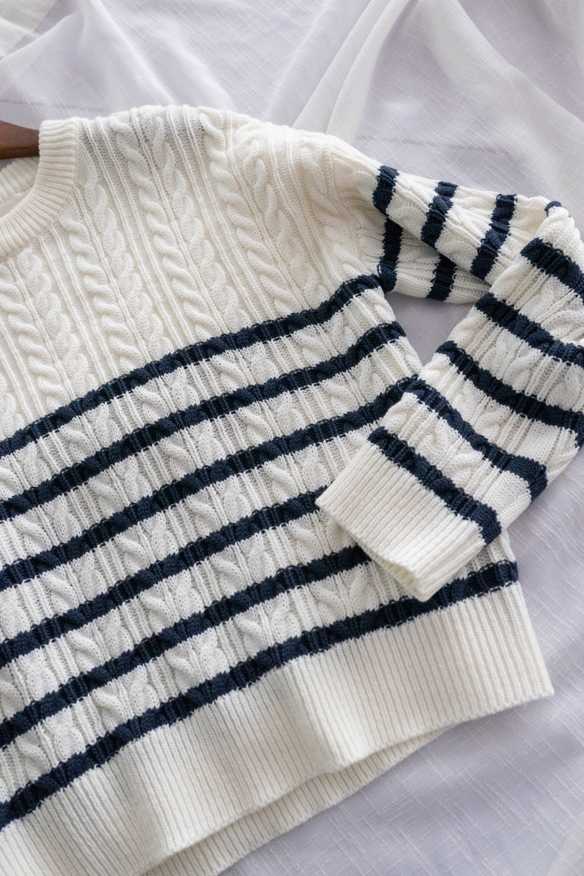 Cable Knit 麻花彈性條紋針織, Knit/ KT8173