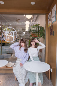 Wave 超彈性合身波浪邊裝飾打底單穿, Top/ TP8833 (White/lavender Sold out)