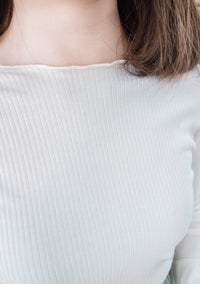 Wave 超彈性合身波浪邊裝飾打底單穿, Top/ TP8833 (White/lavender Sold out)