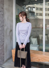 Wave 超彈性合身波浪邊裝飾打底單穿, Top/ TP8833 (White/lavender Sold out)
