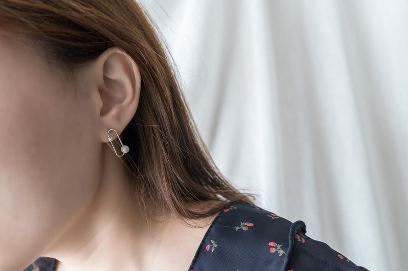 Pearl with Crystal, Earrings/ ER8280 (Gold Soldout)