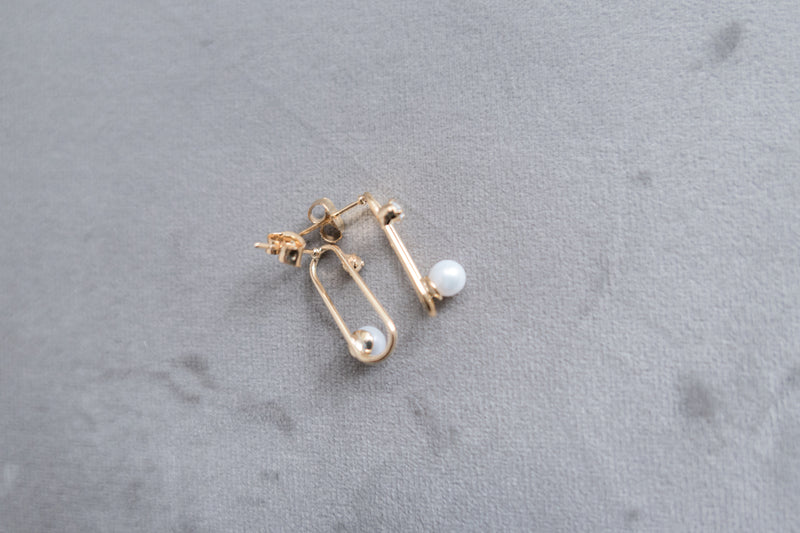 Pearl with Crystal, Earrings/ ER8280 (Gold Soldout)
