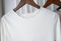 Wave 超彈性合身波浪邊裝飾打底單穿, Top/ TP8833 (White/lavender Sold out)