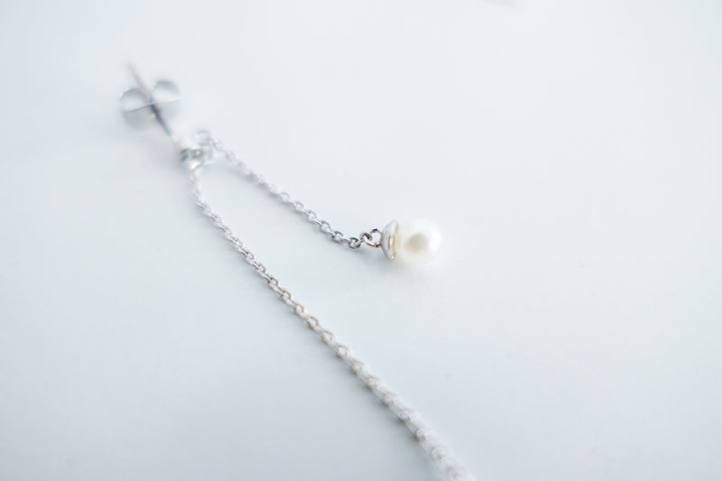 Pearl Crystal Drop Earrings/ ER8333
