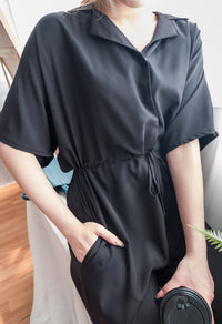 [限量現貨回歸]  Collar 輕優雅隨性質感連身褲, Jumpsuit/ DS9190