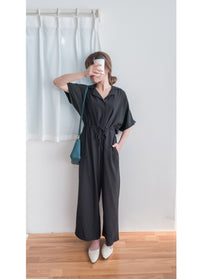 [限量現貨回歸]  Collar 輕優雅隨性質感連身褲, Jumpsuit/ DS9190