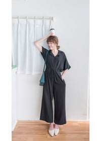 [限量現貨回歸]  Collar 輕優雅隨性質感連身褲, Jumpsuit/ DS9190