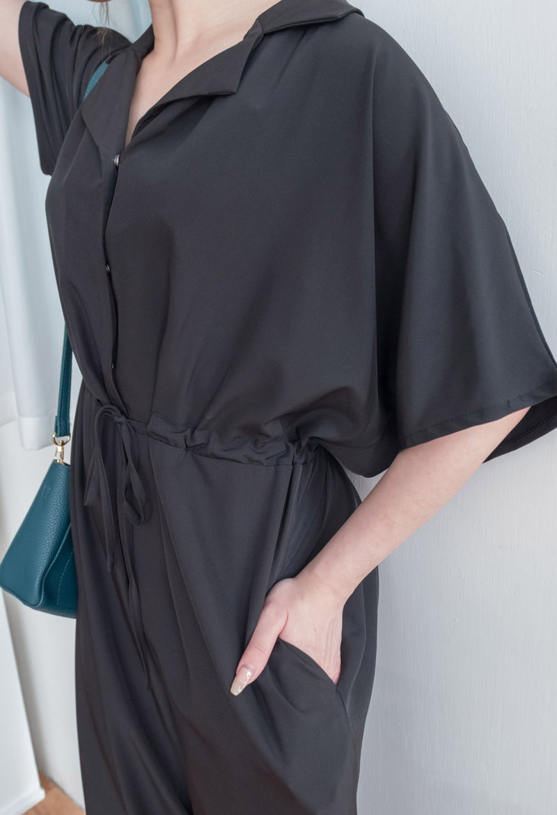 [限量現貨回歸]  Collar 輕優雅隨性質感連身褲, Jumpsuit/ DS9190