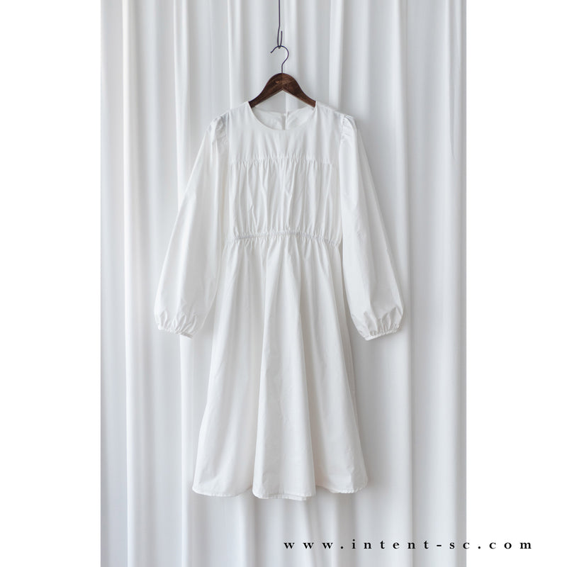 White Coco 隨性挺身棉質橡筋腰, Dress/ DS9196