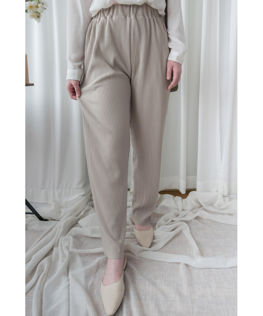 Stripe Carrot 防皺隨性寬鬆坑紋蘿蔔褲, Pants/ PT8377