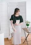 Lady Elastic 彈性直身簡約斯文後開叉半身裙, Skirt / SK8689 (black sold out)
