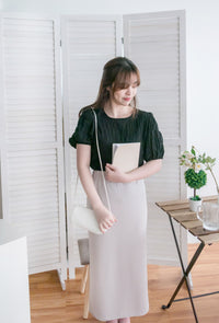 Lady Elastic 彈性直身簡約斯文後開叉半身裙, Skirt / SK8689 (black sold out)