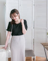 Lady Elastic 彈性直身簡約斯文後開叉半身裙, Skirt / SK8689 (black sold out)