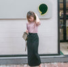 Lady Elastic 彈性直身簡約斯文後開叉半身裙, Skirt / SK8689 (black sold out)